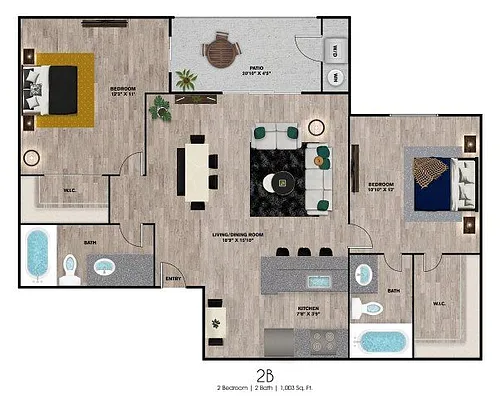 Floor plan 2B