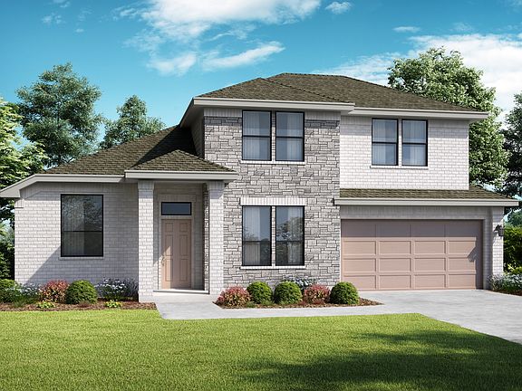 Sage - Elevation A with Stone