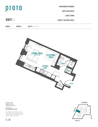 Floor plan Studio-I