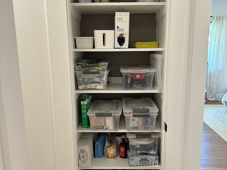 Upstairs linen closet