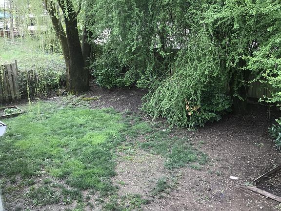 Seeded grassy Large Fenced Backyard