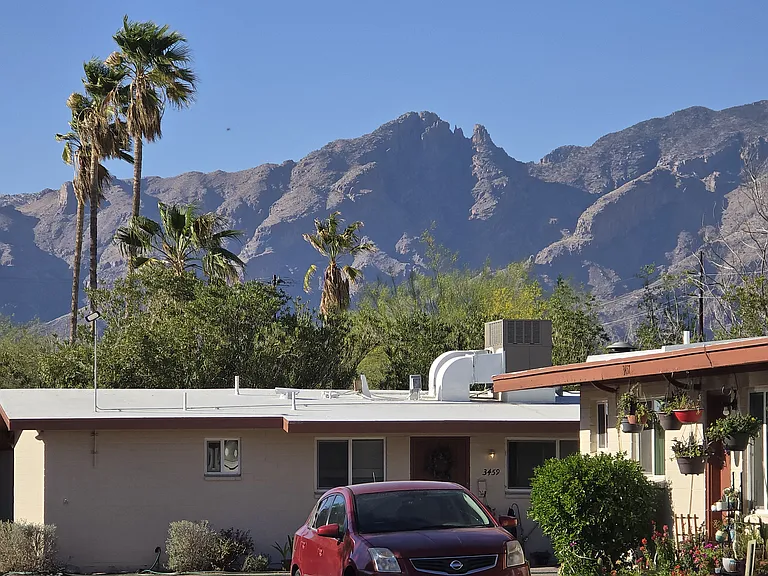 View of the Catalinas from the front of the unit.