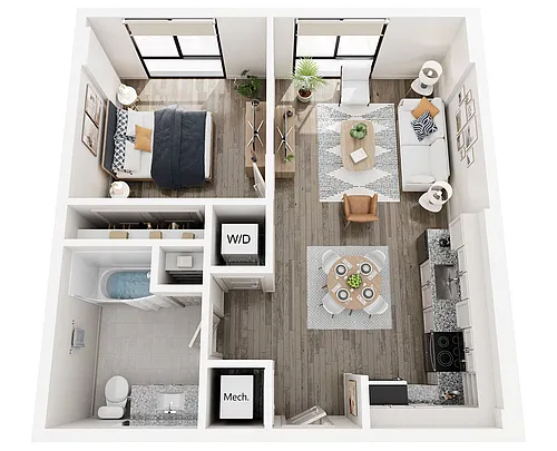 Floor plan 1B1B
