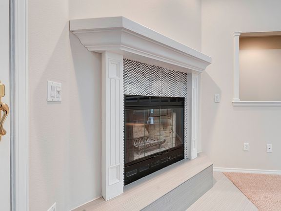 Wood burning fireplace
