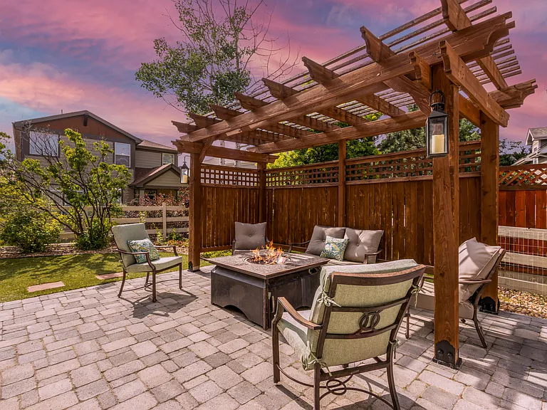 Comfy Firepit and custom pergola