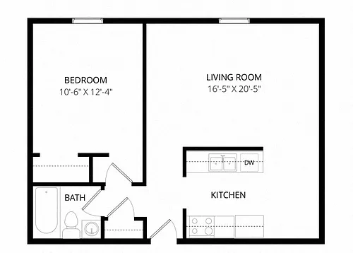 Floor plan One Bedroom