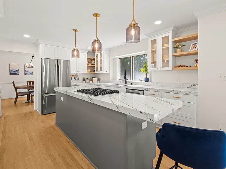 Kitchen facing dining room