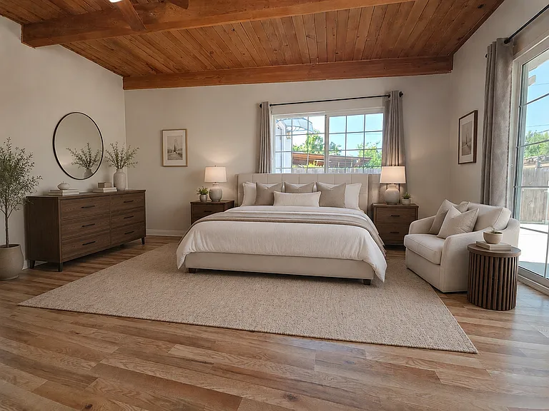 AI generated image, master bedroom furnished, other view