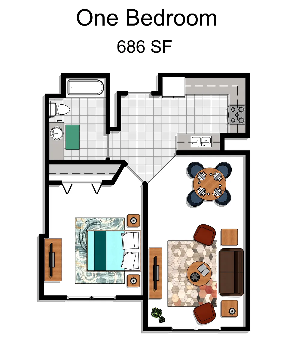 Floor plan 1X1