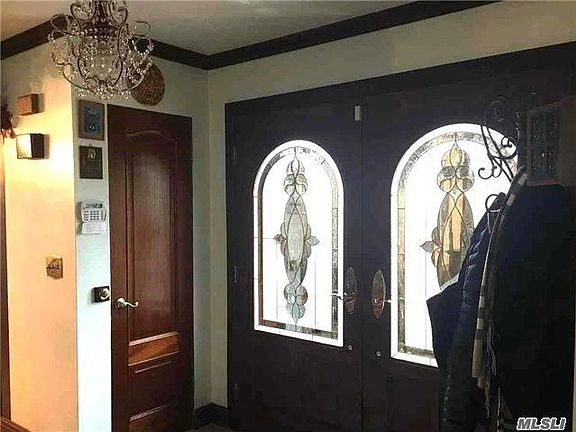 Foyer, custom mahogany doors