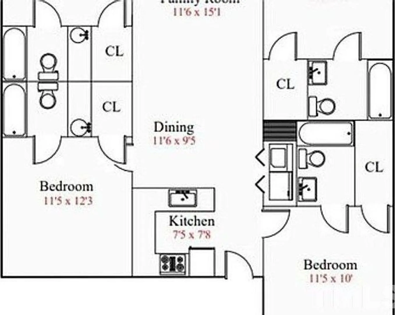 Room in 4 Bedroom Apartment at Collegiate Cir — Photo 3