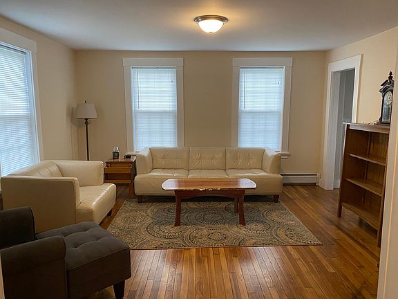Living room with leather couches