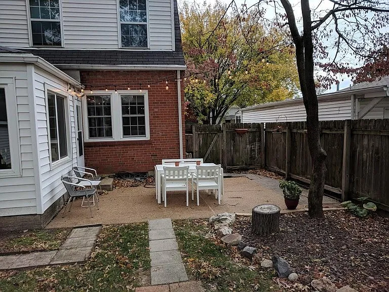 The back patio is perfect for entertaining