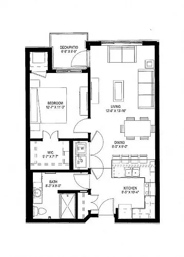 Floor plan One Bedroom A
