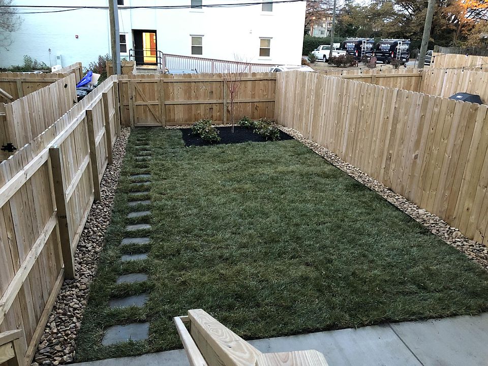 Fenced in back yard