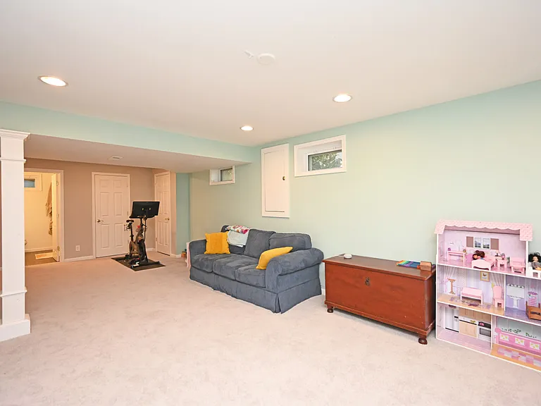 Basement is fresh and open