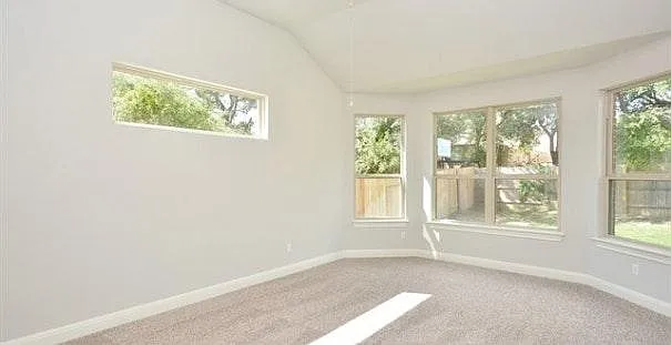 Beautiful large master bedroom with privacy and bay window