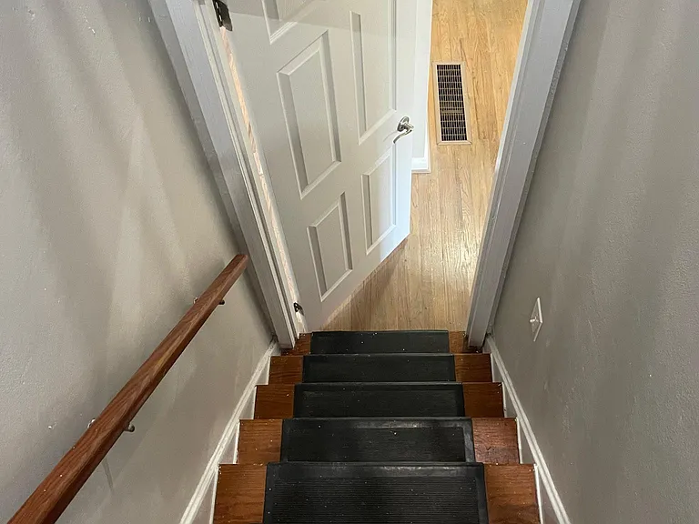 Private entry to upstairs master suite.