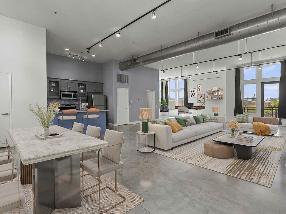 Entertainers dream room with 12 ft. tall loft ceilings