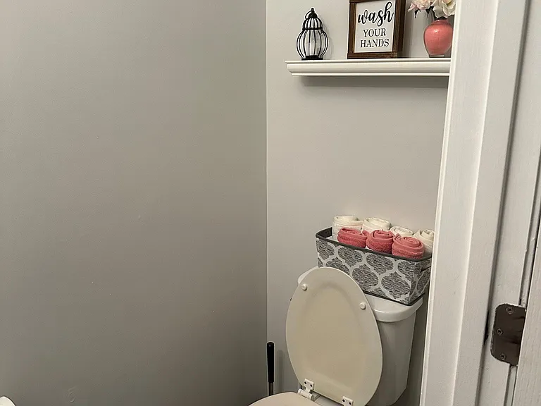 Main-level powder room