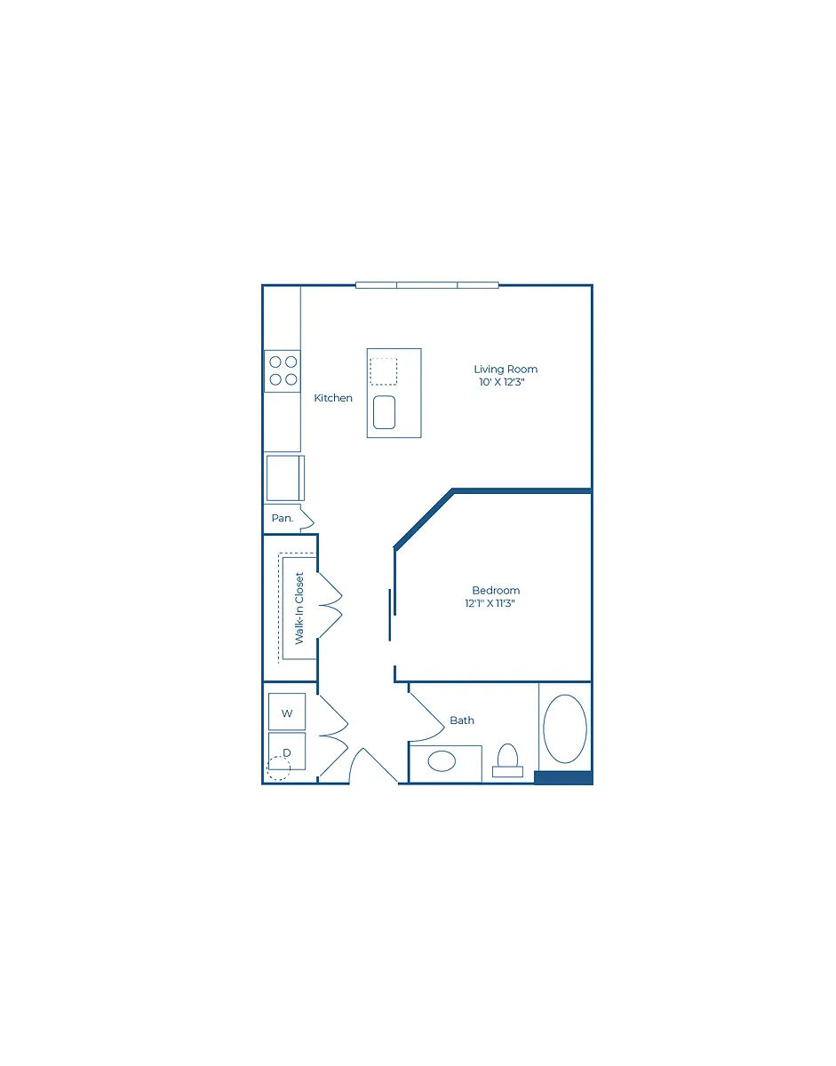 Floor plan A1 | 1 Bed | 1 Bath