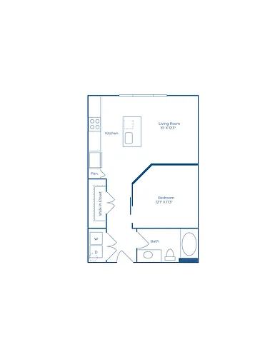 Floor plan A1 | 1 Bed | 1 Bath