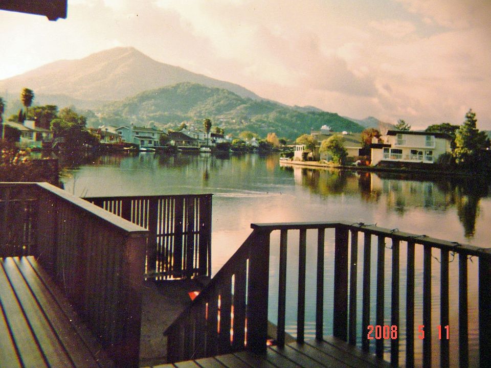 view of Mt. Tam from back deck