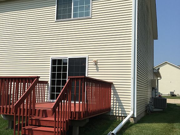 deck and backyard