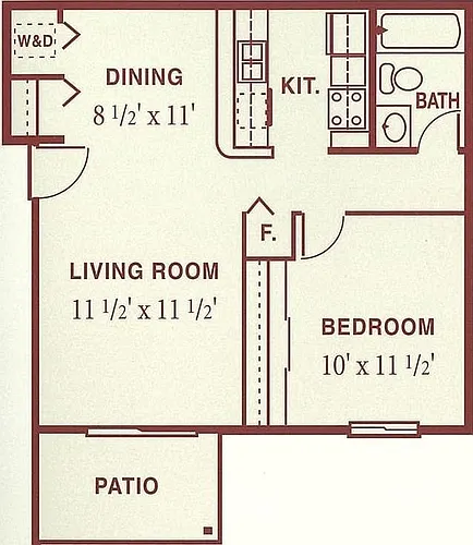 Floor plan 1 Bedroom