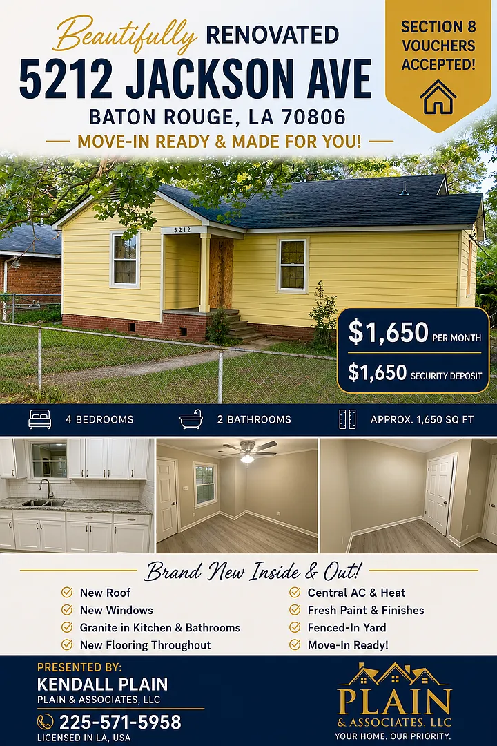 4 Bedrooms 2 Baths! Section 8 Accepted!! — Photo 1