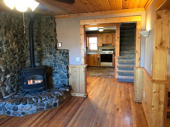 Living room and gas stove