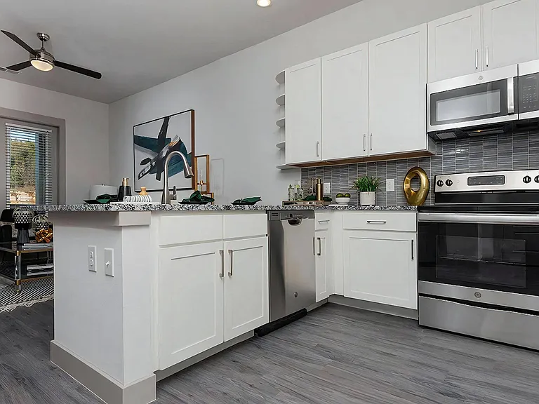 Modern Kitchen with Stainless Steel Appliances and Ample Cabinet Storage
