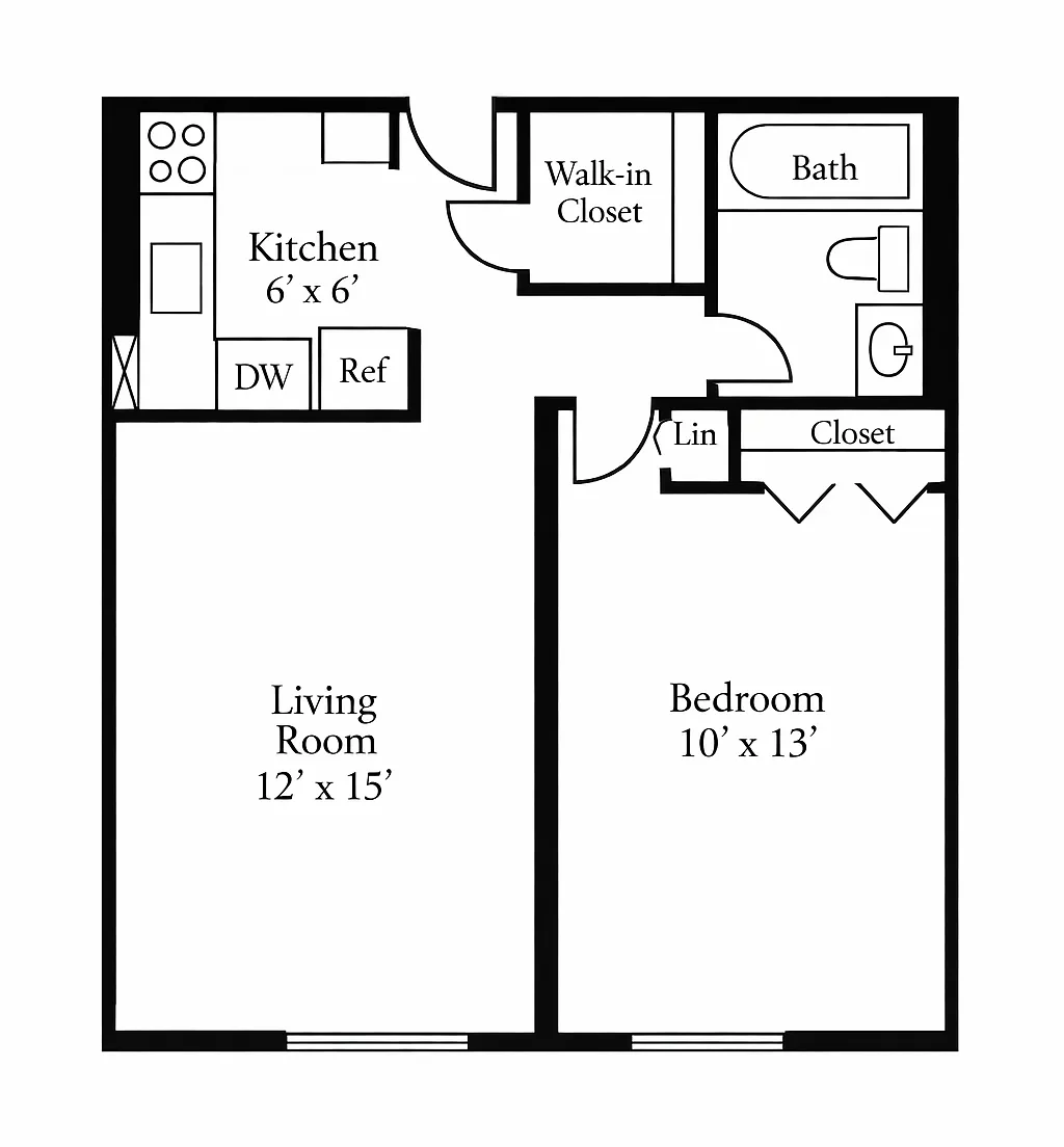 Floor plan One Bedroom