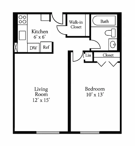 Floor plan One Bedroom