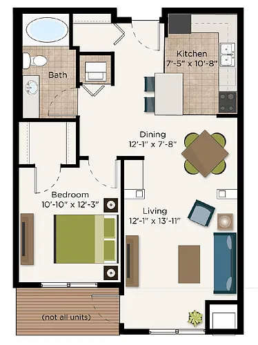 Floor plan The Snelling - Income Restrictions Apply (50% Unit