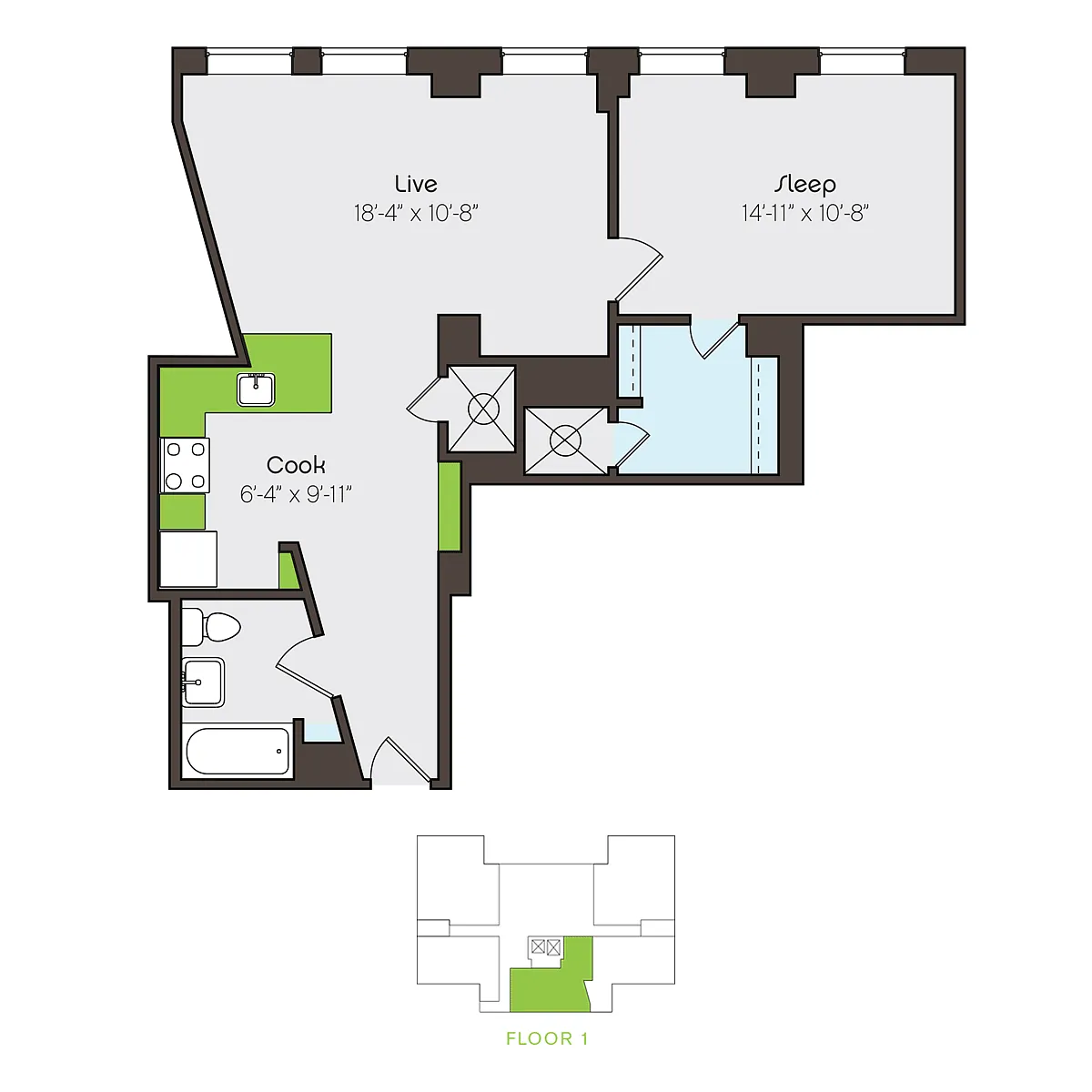 Floor plan brow-1b103