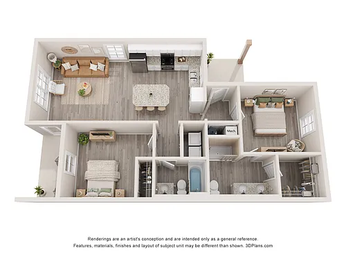 Floor plan 2 Bedroom 2 Bathroom