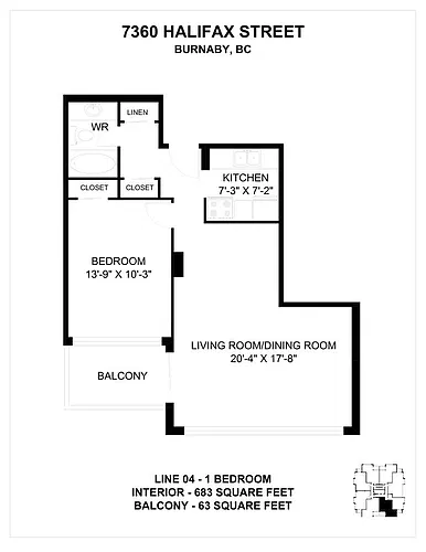 Floor plan 1 Bedroom