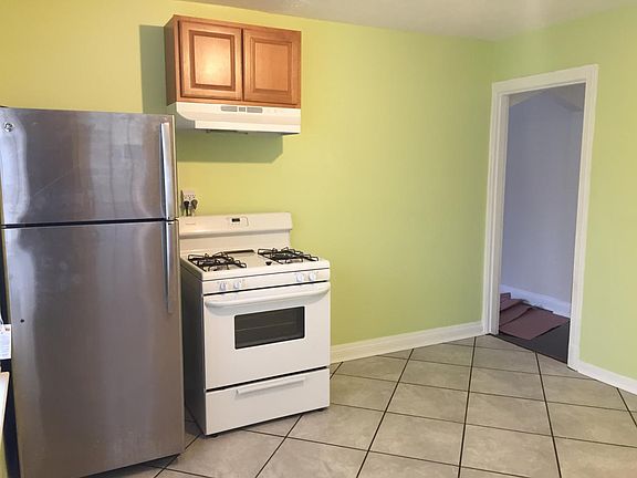 Stainless fridge. Stove.
