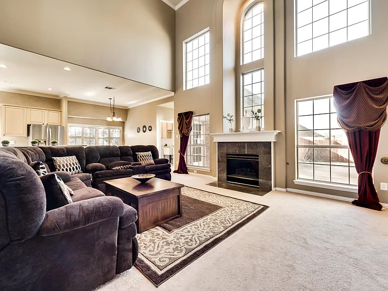Family room with Gas Fireplace View