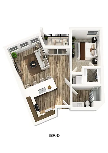 Floor plan 1br-d