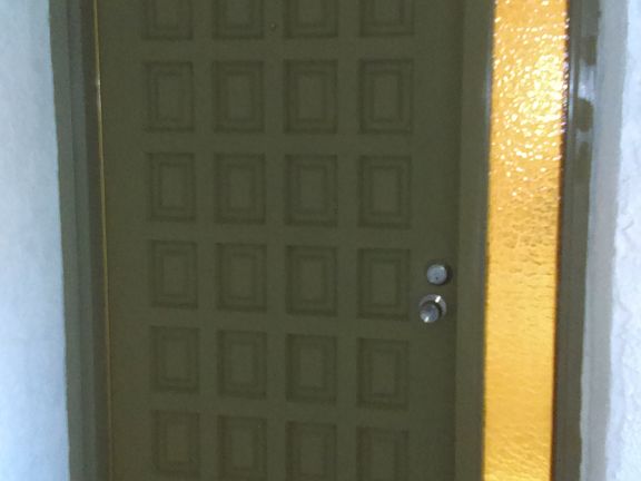 Front Door, Inside of Locked Gated Atrium