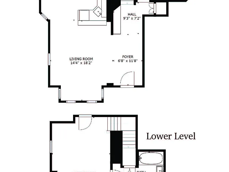 Unit description. Only difference is window on main level has been converted to a door for direct access to exclusive use patio.