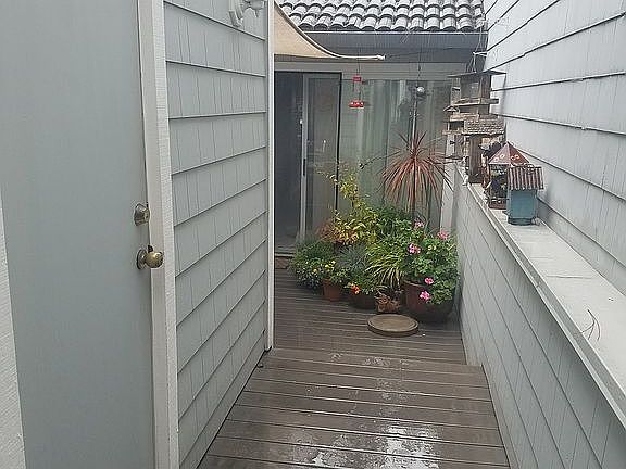 Behind the front gate