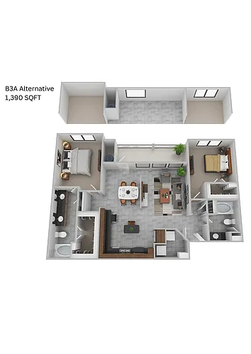Floor plan B3A