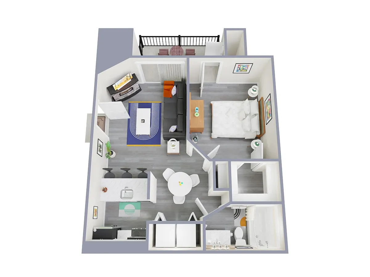 Floor plan 1X1-529