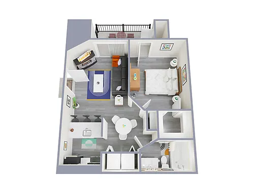 Floor plan 1X1-529