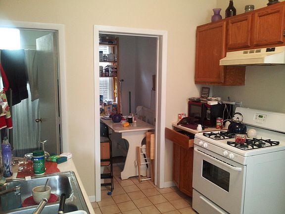 Newly rehabbed bathroom. Room for an eat in kitchen, desk or storage