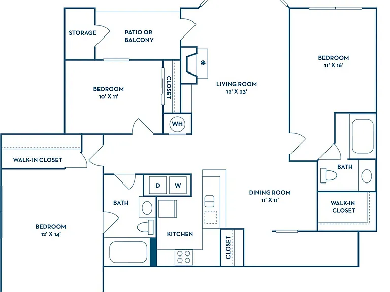 3 Bedroom | 2 Bath | 1520 SF 3 Bedroom | 2 Bath | 1520 SF