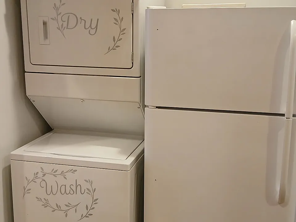 In-unit washer/dryer in kitchen